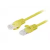 Tinklo komutacinis kabelis LANBERG PCU6-20CC-0100-Y UTP Cat.6 1 m, CCA, 250 MHz, geltonas