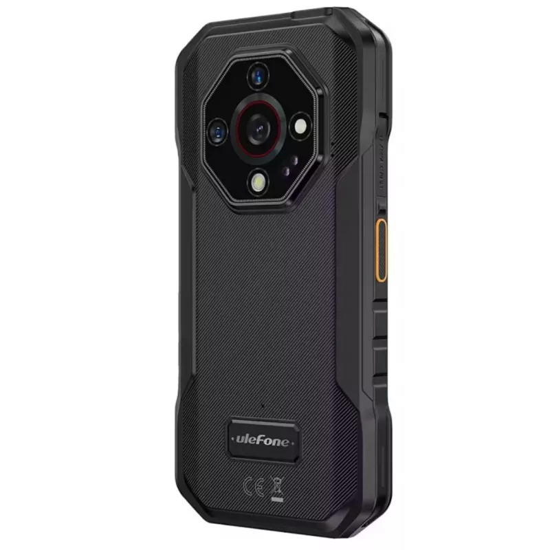 Išmanusis telefonas UleFone Armor X32 — 5,65 colio (14,3 cm), Android 14, 6 GB RAM, 128 GB, 48 MP triguba kamera, 5500 mAh, IP68/IP69K, Dual SIM, juodas