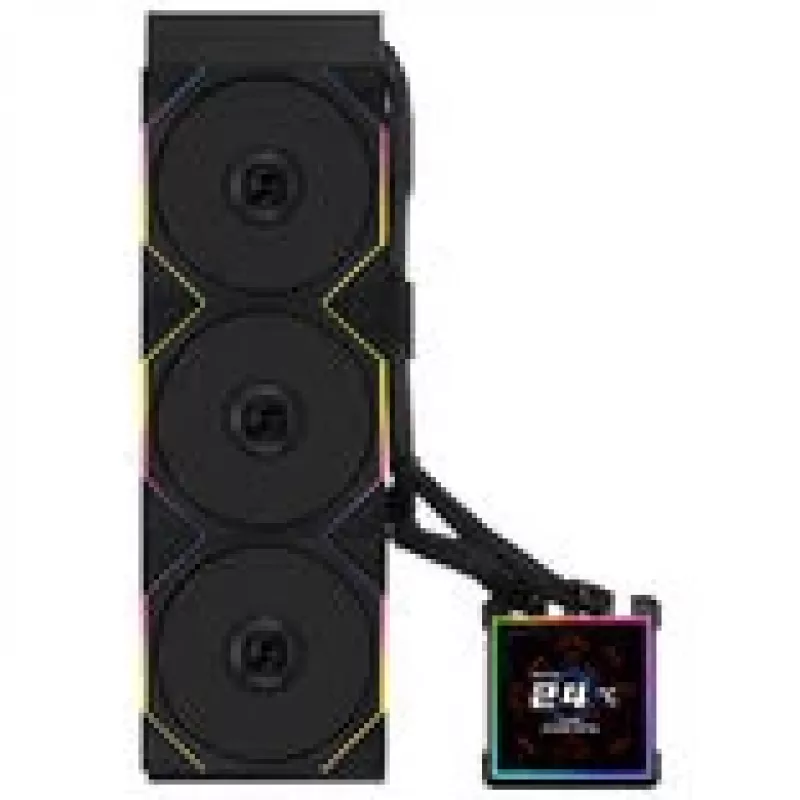 AiO skysčio aušintuvas lian li HydroShift II LCD-S 360mm su RGB ir LCD ekranu