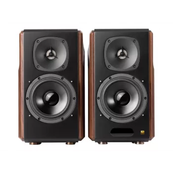 Akustinė sistema Edifier S2000MKIII 2.0, 130 W RMS, laidinis ir belaidis ryšys, juoda/medžio spalvos