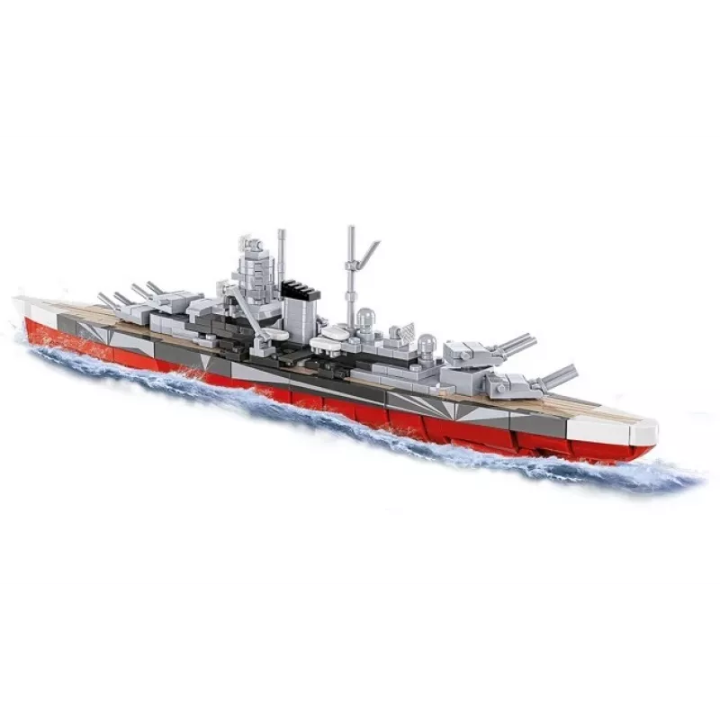 Konstruktorius Cobi Battleship Tirpitz modelis su 593 dalimis, mastelis ir demonstravimo ypatybės