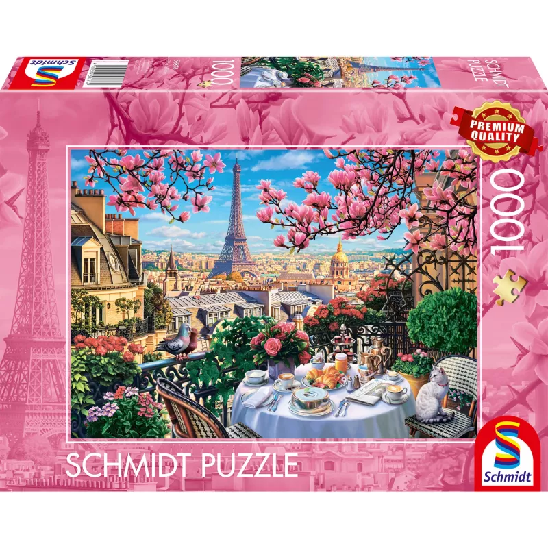 Dėlionė Schmidt Spiele Pusryčiai Paryžiuje — 1000 detalių, modelis 58876