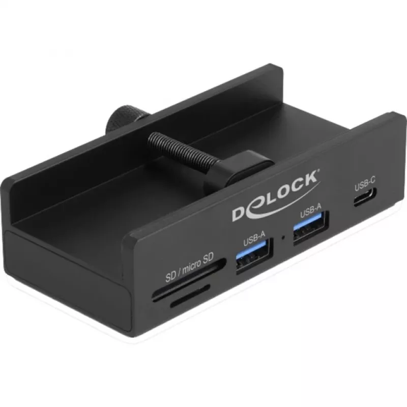DeLOCK 64263 USB šakotuvas Type-A 5000 Mbit/s juodas