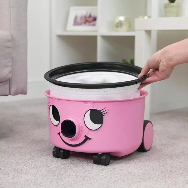 Cilindrinis dulkių siurblys NUMATIC HET160-11 — 6 l dulkių talpa, 620 W, HEPA filtracija, 2 m žarna