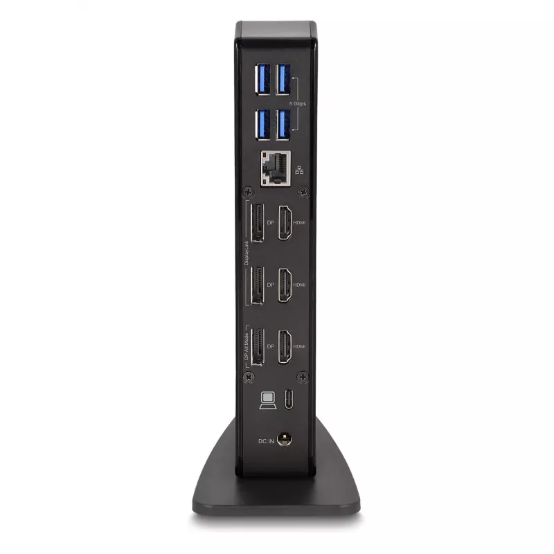 DeLOCK USB-C trigubo ekrano prijungimo stotelė 4K USB šakotuvas LAN garsas PD 96W