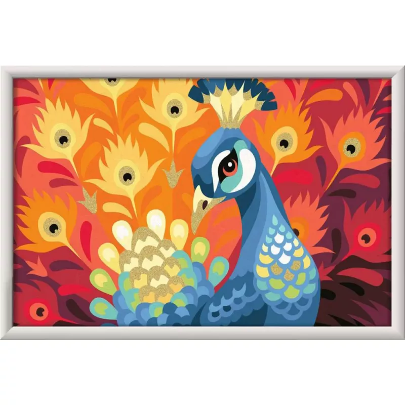 Tapybos rinkinys Ravensburger CreArt Proud Peacock — tapybos rinkinys
