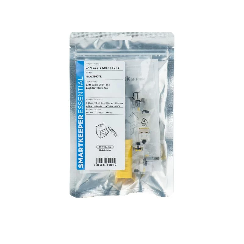 Prievado blokatorius Smartkeeper NC03PKYL RJ-45 Geltonas 1 vnt.