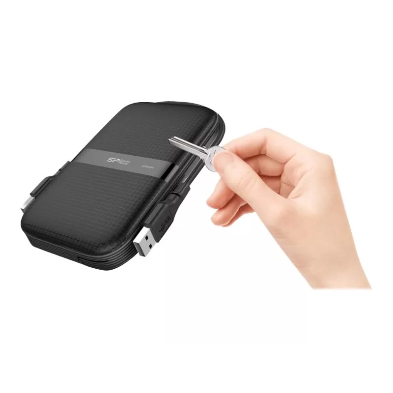 Išorinis kietasis diskas Silicon Power 2GB USB 3.2 Armor A60 Juoda