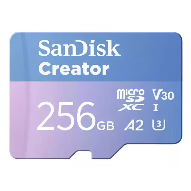 SanDisk Creator MicroSD atminties kortelė 256 GB didelis perdavimo greitis iki 190 MB/s