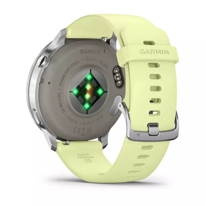 Garmin Venu 010-03014-02 išmanusis laikrodis / sportinis laikrodis 3,56 cm (1,4 inch) AMOLED 45 mm Skaitmeninis 454 x 454 pikseliai Liečiamas ekranas Sidabrinis „Wi-Fi“ GPS (palydovas)