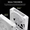 Ventiliatorius Corsair iCUE LINK RX140 MAX RGB 14 cm baltas 2 vnt. 300–1600 RPM