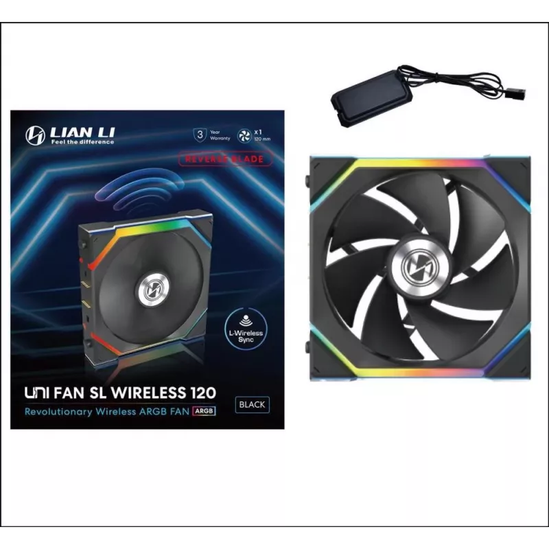 Ventiliatorius Lian Li UNI FAN SL Wireless 120 12 cm Juodas 31 dB 64 cfm