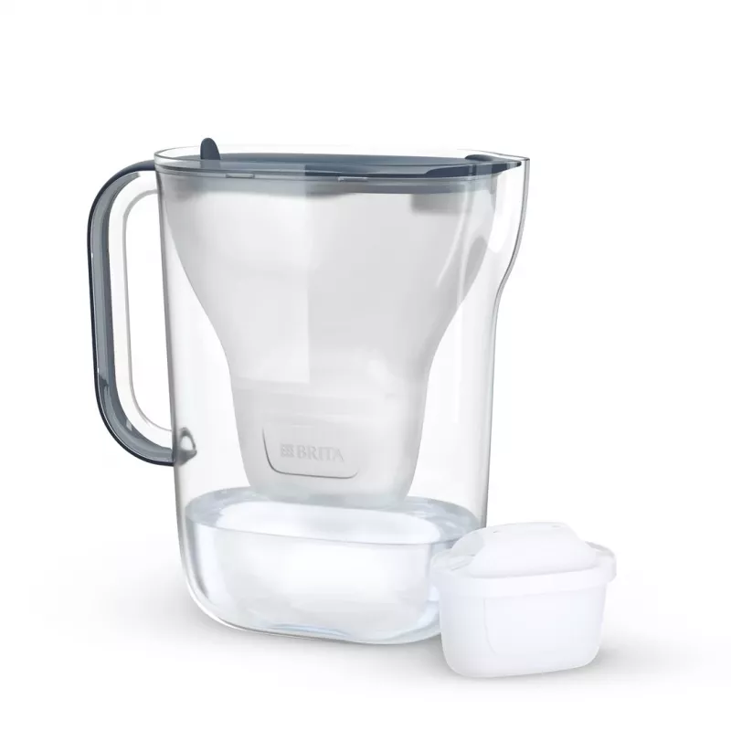 Vandens filtro ąsotis BRITA Style Essential 2,4 L grafito spalvos — ąsotis su MAXTRA kasete, Smart Light, 1,4 L filtruoto vandens talpa