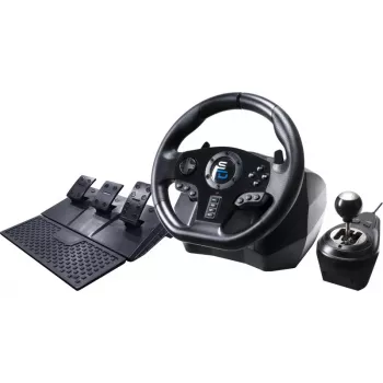 Vairaratis + pedalai Subsonic GS850-X Juoda 270° sukimo USB