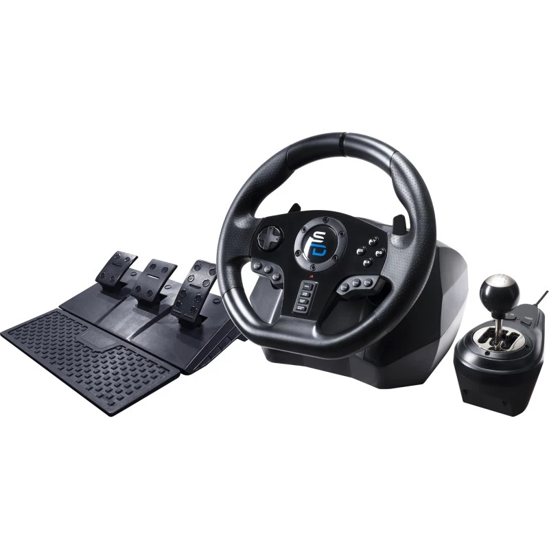 Vairaratis + pedalai Subsonic GS850-X Juoda 270° sukimo USB