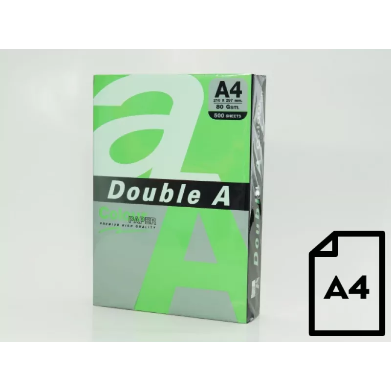 Spalvotas popierius Double A, 80 g, A4, 500 lapų, Papūga