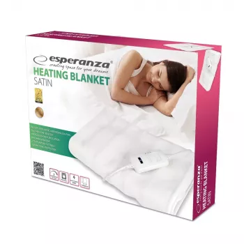 Esperanza EHB002 elektrinė antklodė 60 W balta Fleece, poliesteris