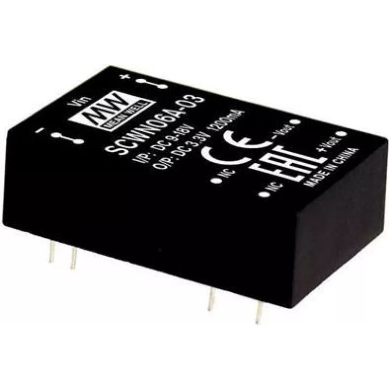 Maitinimo adapteris MEAN WELL SCWN06B-03 6 W Įėjimas 18-36 V