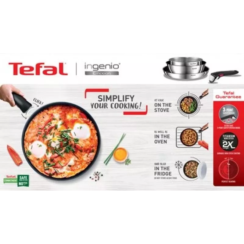 Universali keptuvė Tefal Emotion L897S374 Nerūdijantis plienas Apvali