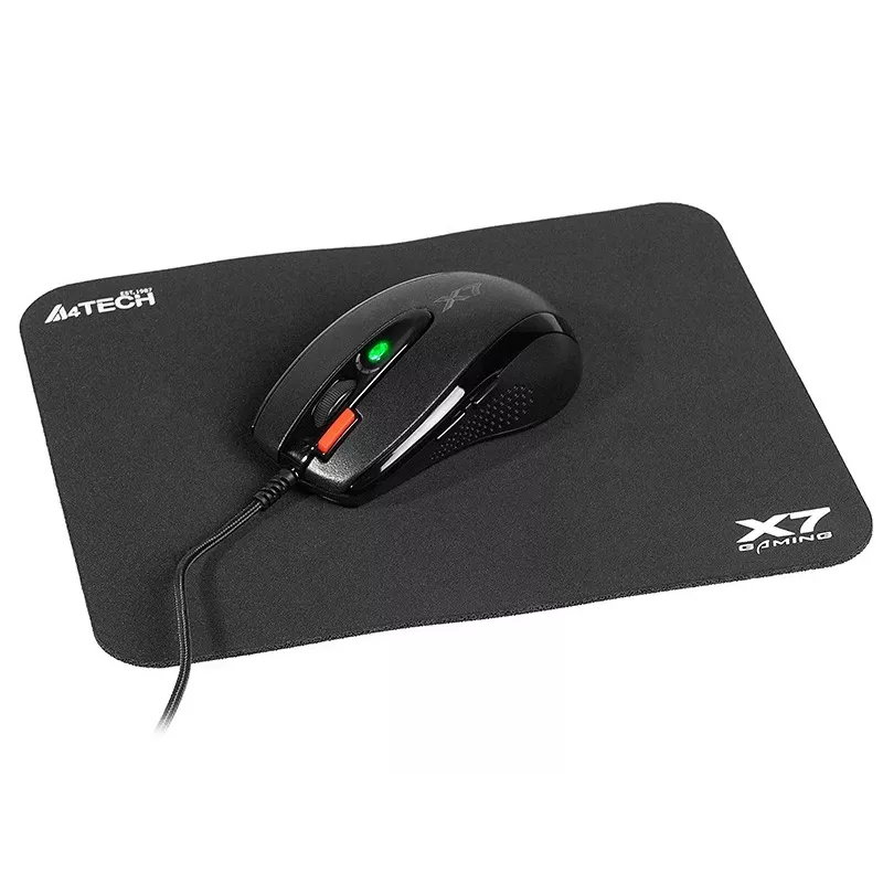 Žaidimų pelė A4Tech X-7120 USB Type-A abiem rankoms tinkama 2000 DPI, 3 ms, laidinė, juoda