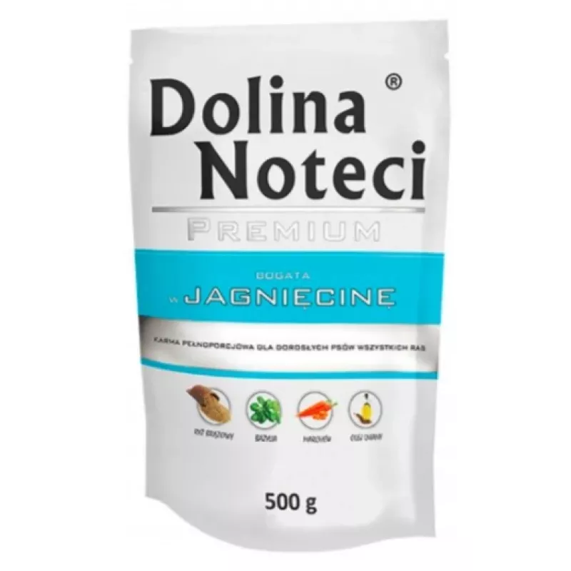 DOLINA NOTECI Premium su ėriena - Šlapias šunų ėdalas - 500 g