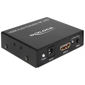 HDMI stereo / 5.1 kanalų garso išskyriklis 4K, adapteris juodas