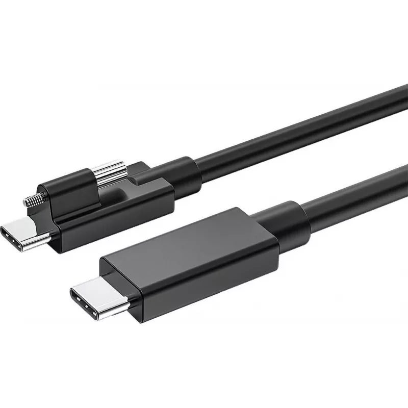 USB-C laidas Exsys EX-K1599V-1.5 — 1,5 m, USB-C į USB-C su raižytu varžtiniu jungtimi