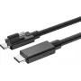 USB-C laidas Exsys EX-K1599V-1.5 — 1,5 m, USB-C į USB-C su raižytu varžtiniu jungtimi