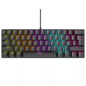 Mechaninė klaviatūra RAMPAGE PLOWER K60 su mėlynais jungikliais ir RGB apšvietimu