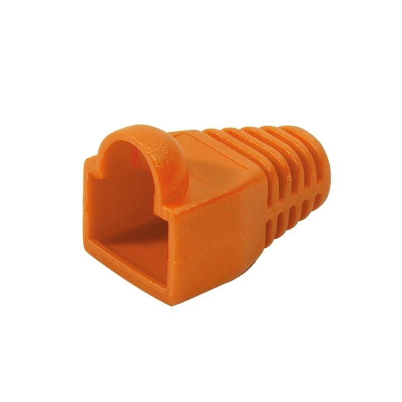 Kištukinė jungtis CAT.6 RJ45 100 vnt., oranžinė