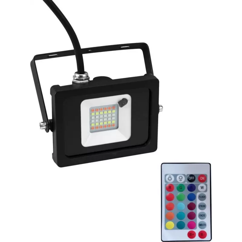 LED prožektorius EUROLITE FL-10 SMD RGB IP65 10W, kompaktiškas lauko RGB prožektorius