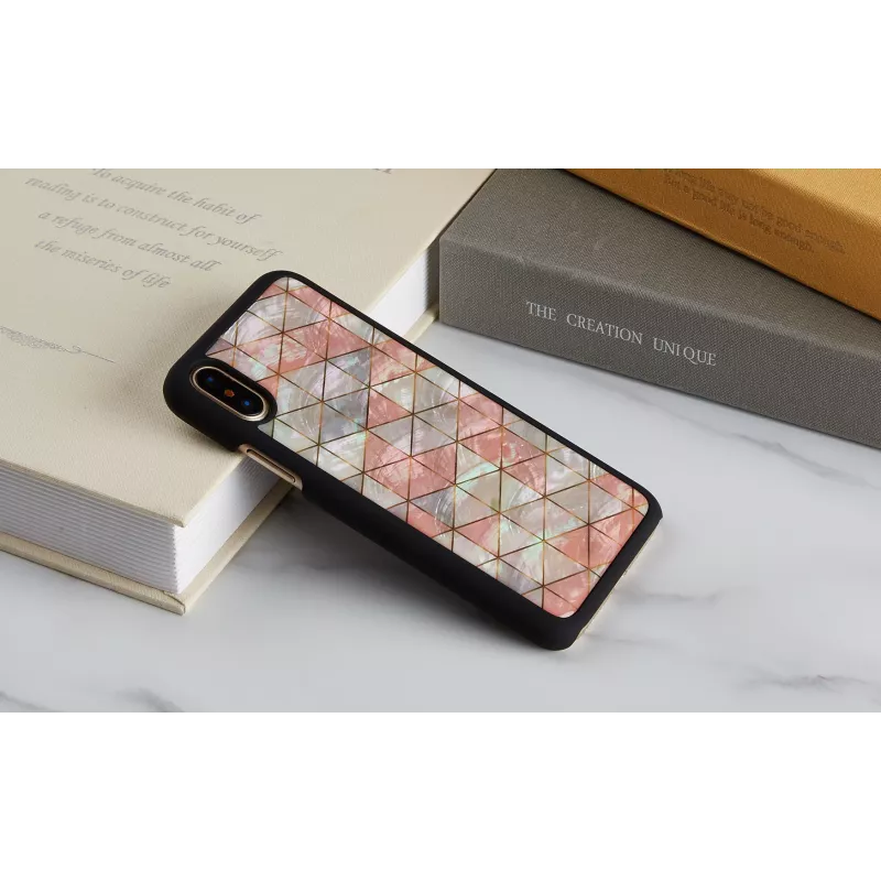 Apsauginis išmaniojo telefono dėklas iKins, skirtas iPhone XS / iPhone X, deimantinis raštas, juodas