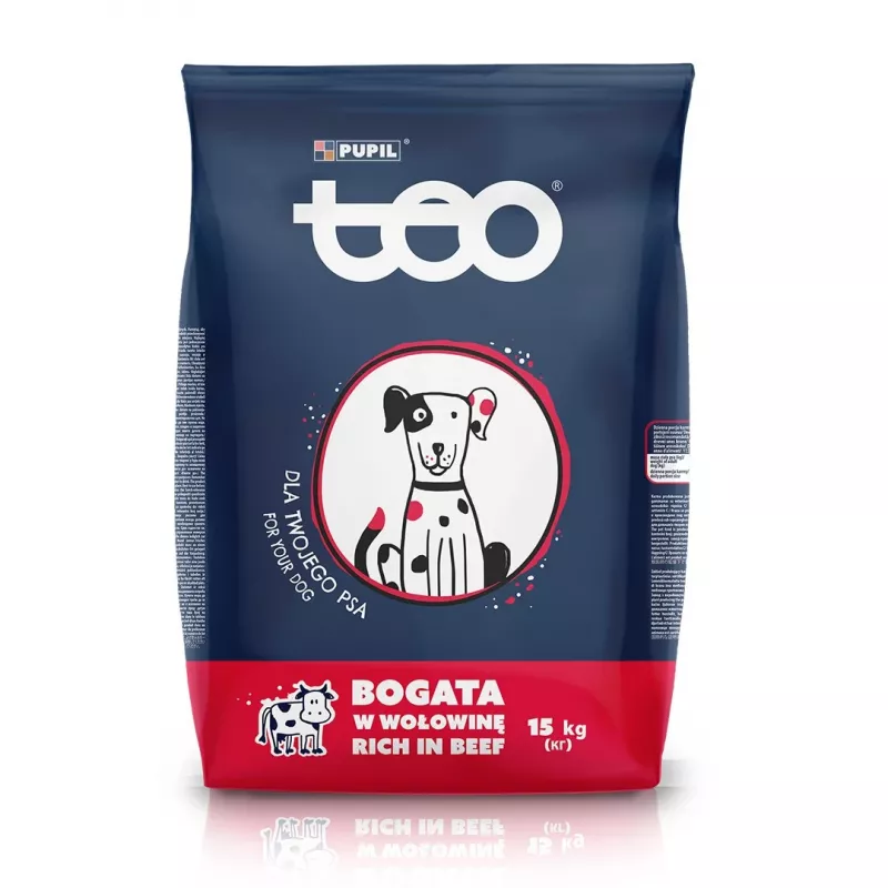 TEO, gausu jautienos - sausas šunų maistas - 15kg