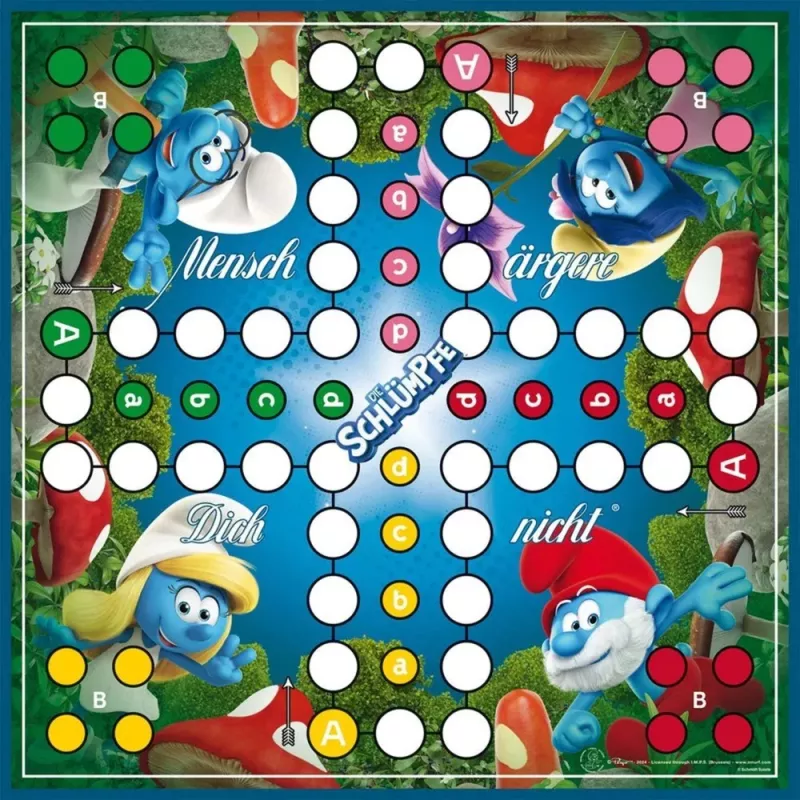 Schmidt Spiele The Smurfs klasikinis Ludo stalo žaidimas