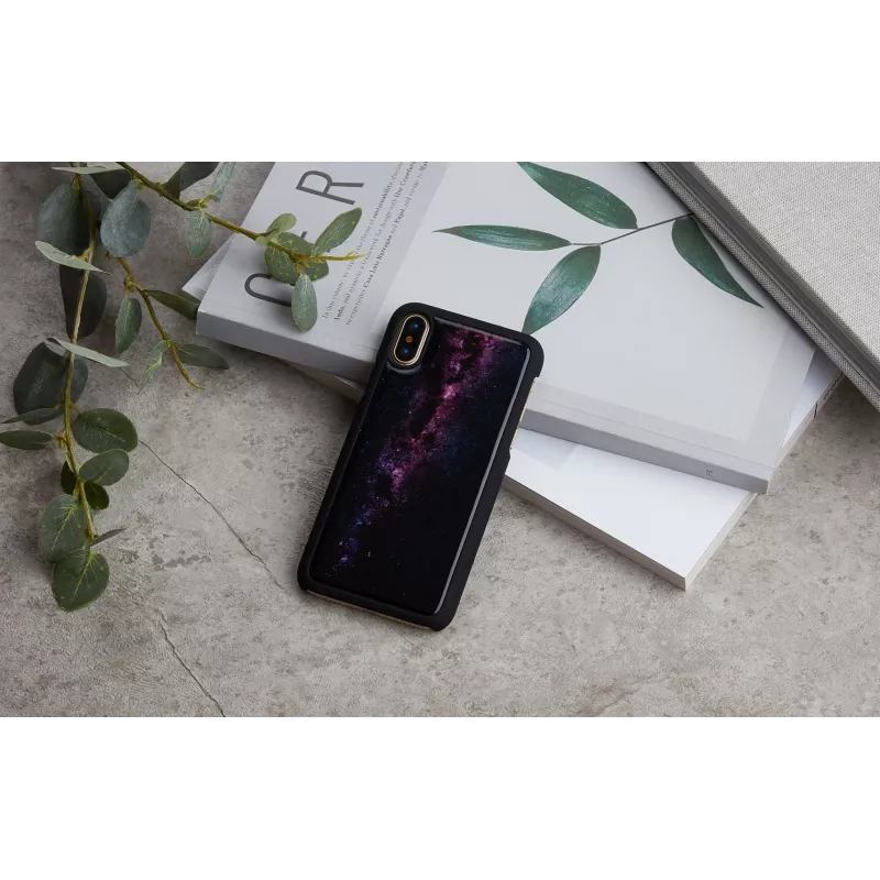 Išmaniojo telefono dėklas iKins, skirtas „iPhone XS“ / „iPhone XS Max“ — Paukščių Tako juoda