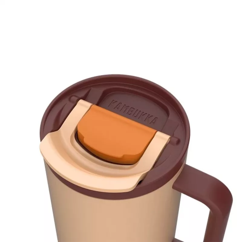 Termo puodelis su teleskopiniu šiaudeliu Kambukka Rio Tumbler 950ml Almond Dream