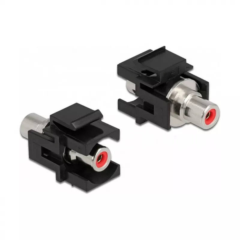 DeLOCK 86741 kampinis juodas RCA keystone modulis