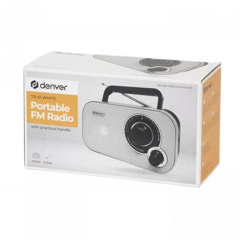 DENVER TR-51WHITE privatus radijas, juoda balta