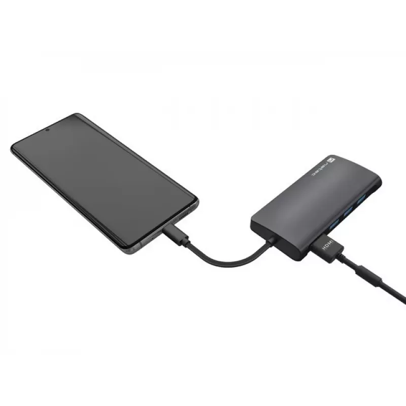 Doko stotelė NATEC NMP-2162 USB 3.2 Gen 1 Type-C pilka laidinė