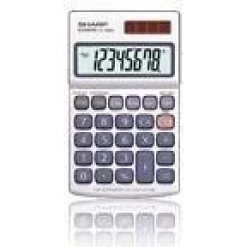 Sharp EL-240SA kišeninis pagrindinis skaičiuotuvas, sidabrinis