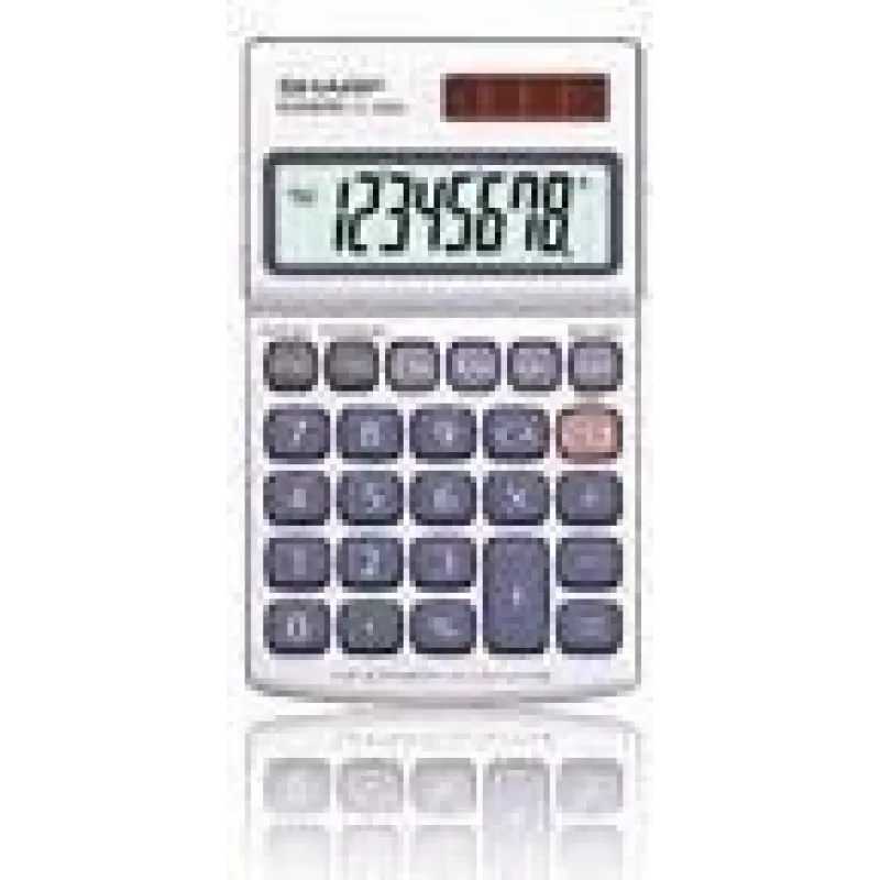 Sharp EL-240SA kišeninis pagrindinis skaičiuotuvas, sidabrinis
