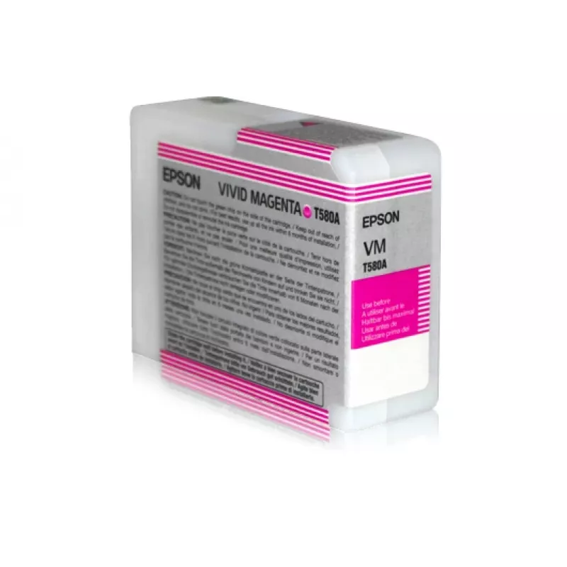 Epson Singlepack Vivid Magenta T580A00, Vivid Magenta, pigmentiniai dažai, 80 ml, 1 vnt.