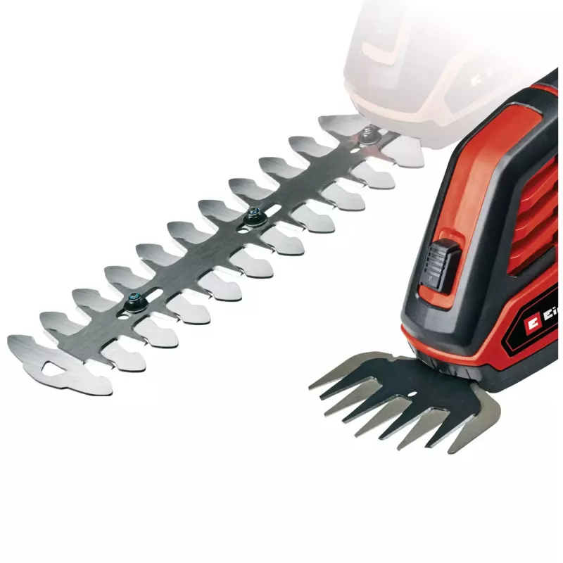 Žolės ir krūmų žirklės EINHELL GE-CG 18/100 Li 18 V Li‑Ion 2,5 Ah — belaidis žoliapjovės peiliukas 100 mm