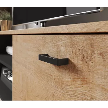 Cama Meble SOHO 140 TV staliukas, Lefkas ąžuolas/juoda