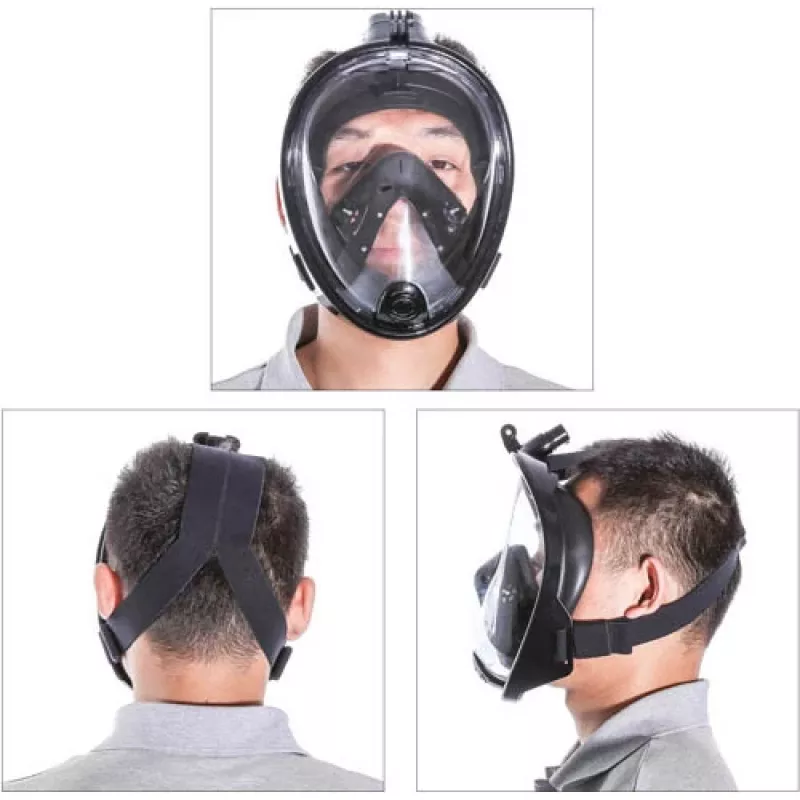 Nardymo kaukė Free Breath M2068G L/XL rožinė — visą veidą dengianti nardymo kaukė, dydis L/XL
