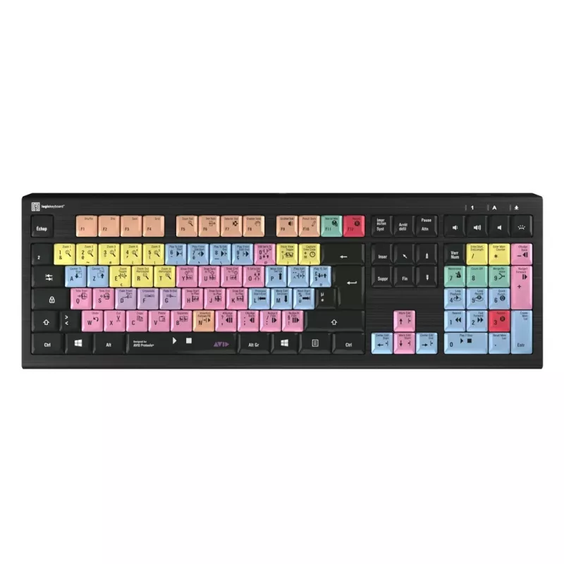 Logickeyboard ASTRA 2 USB AZERTY English Juoda Full-size klaviatūra