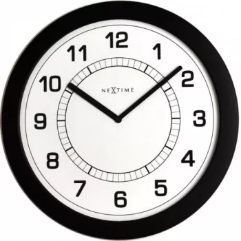 NeXtime klok 3045zw Super plonas, Ø28 cm, sieninis, juodas