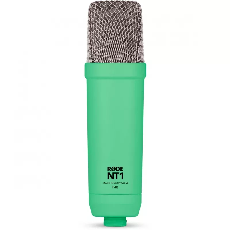 NT1 Signature + XLR laidas + stalinis studijos stovas, mikrofonas šviesiai žalias, rinkinys