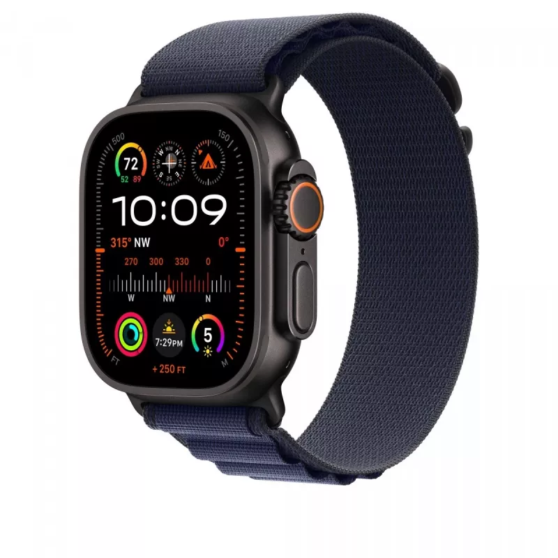 Apple 49 mm Navy Alpine Loop - Small - Juodas titano apdaila