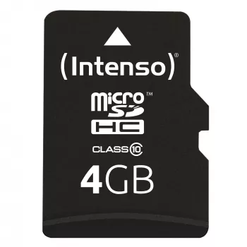 ATMINTINĖ MICRO SDHC 4GB C10/W/ADAPTER 3413450 INTENSO